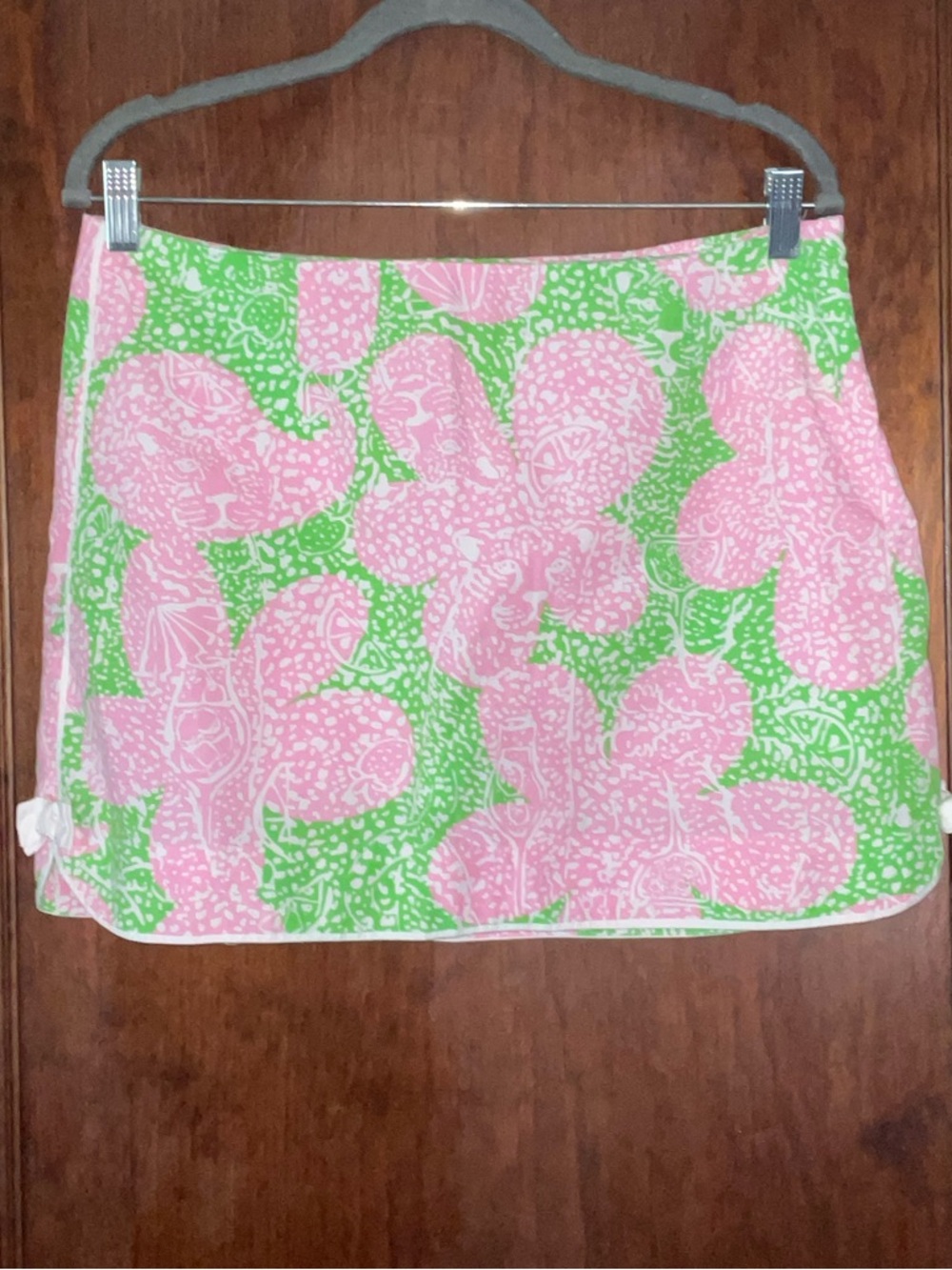Lilly Pulitzer Pink and Green Floral Skirt